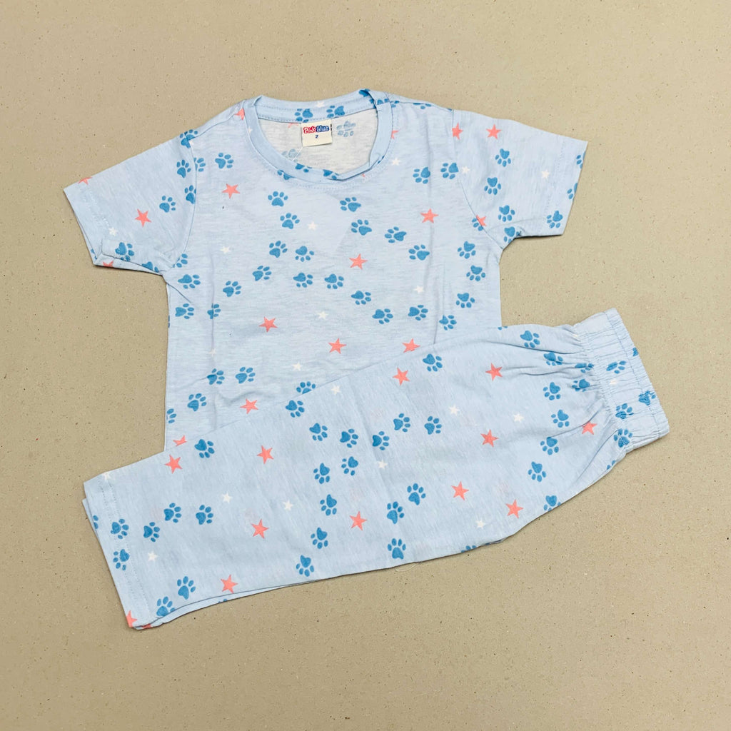 Pink Blue Printed Set