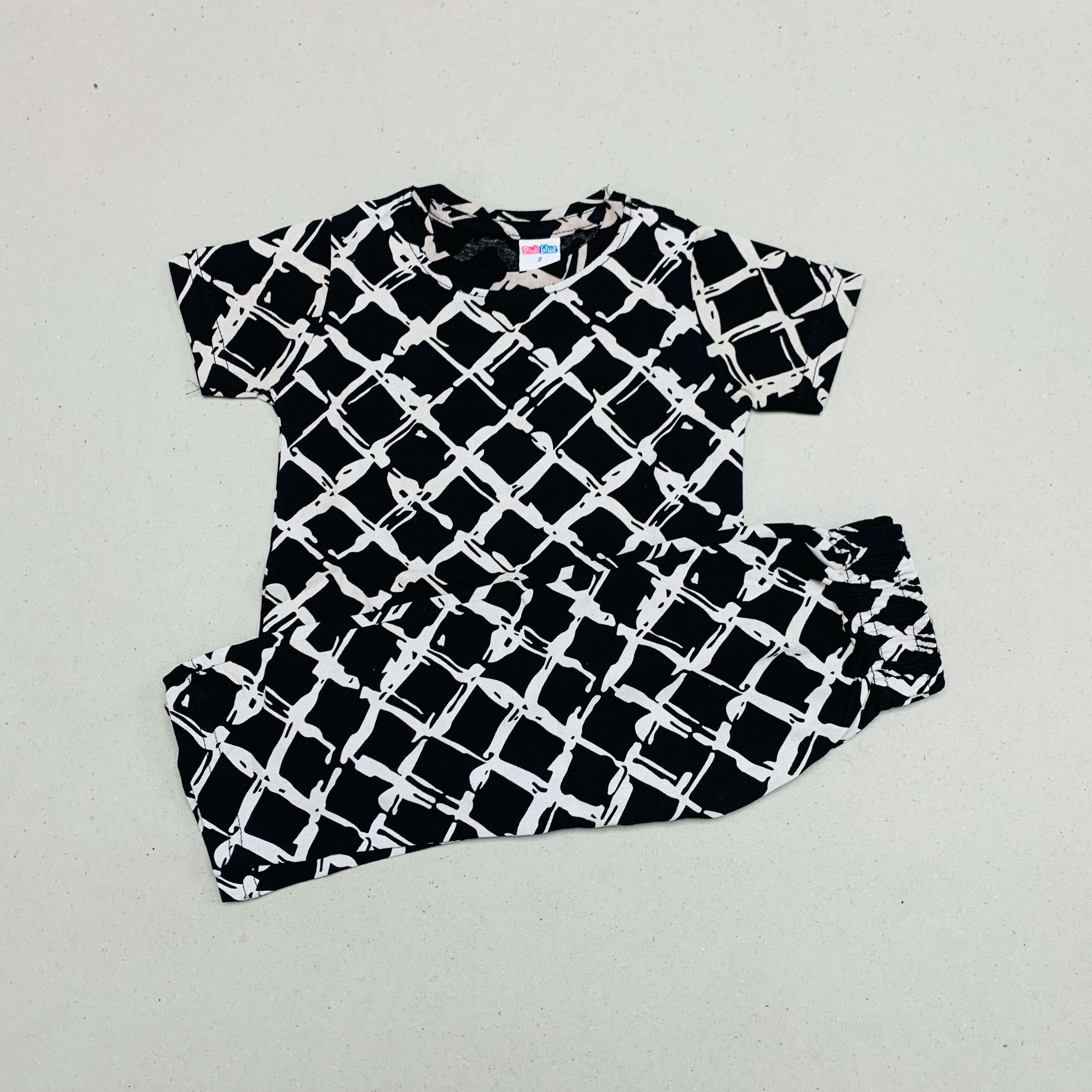 Pink Blue Printed Set