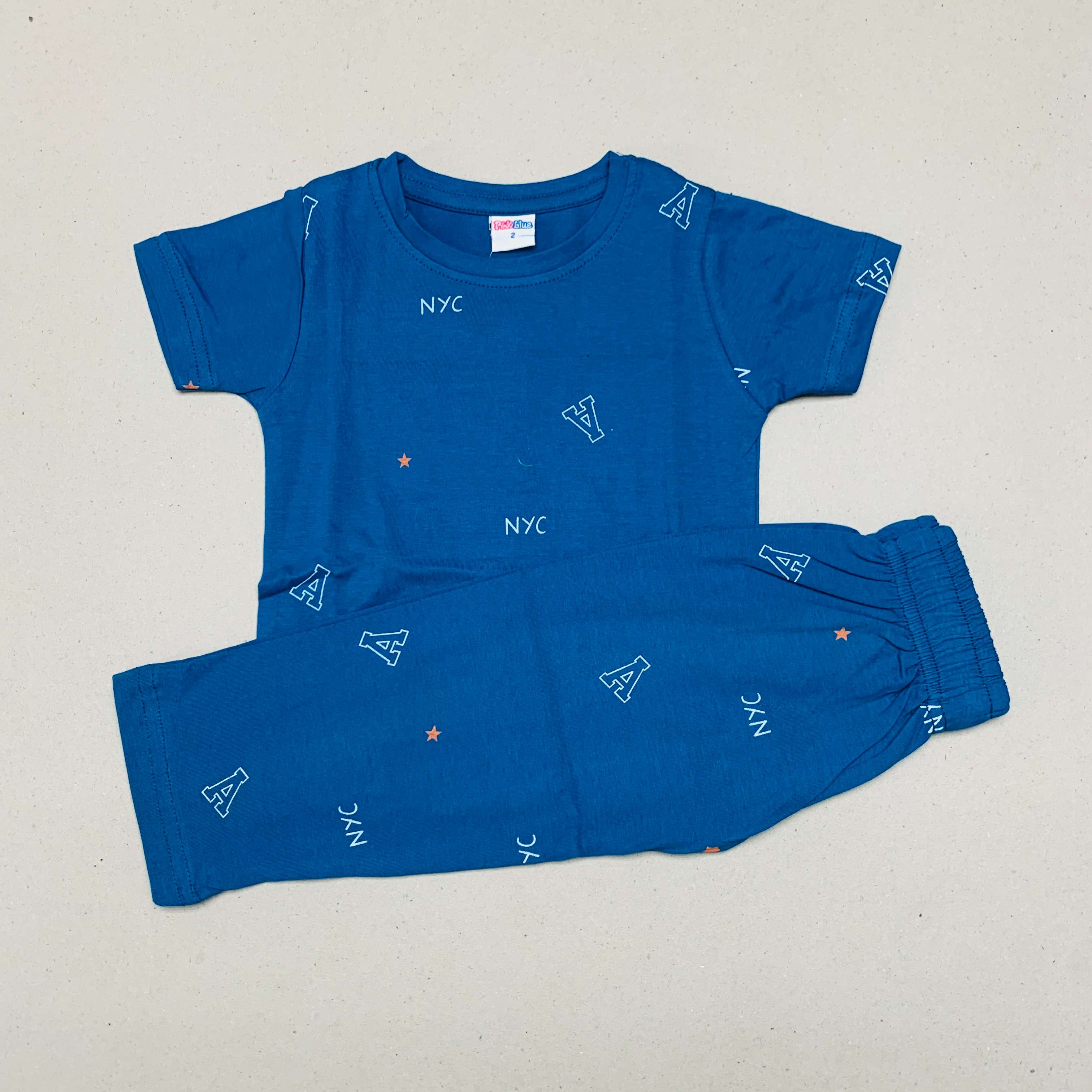 Pink Blue Printed Set