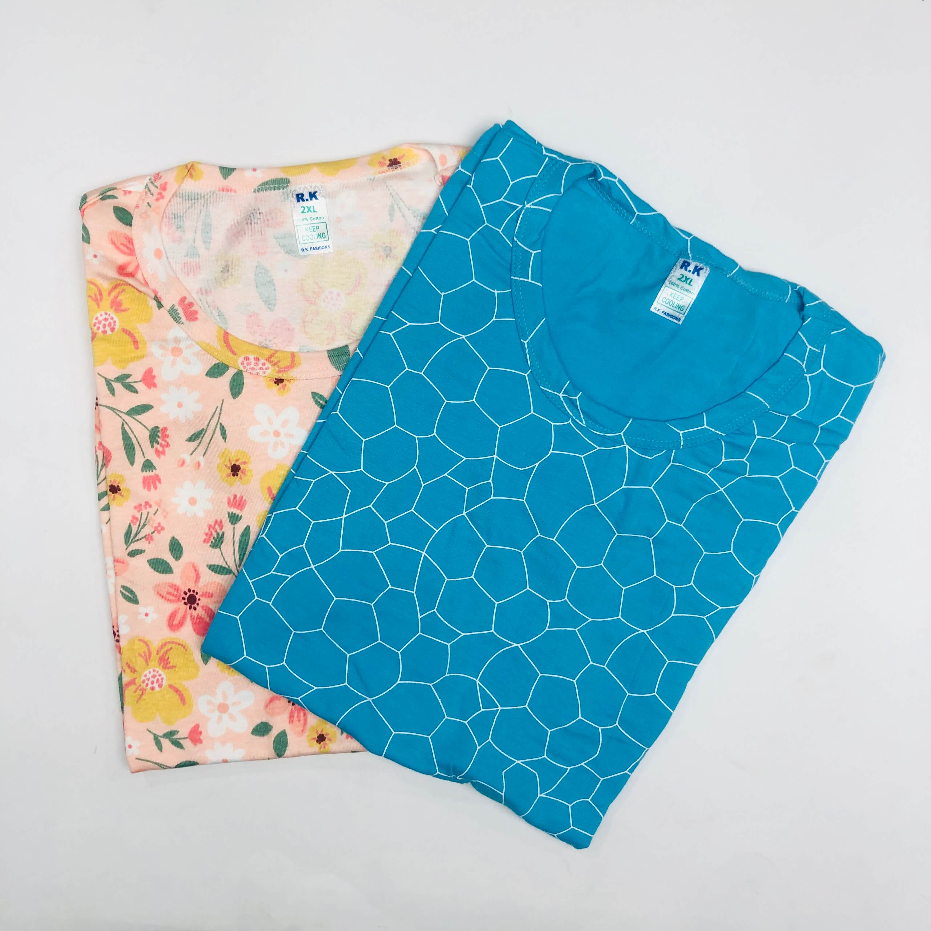 RK Ladies Tshirt Combo Pack Of 2 (36 Inch)