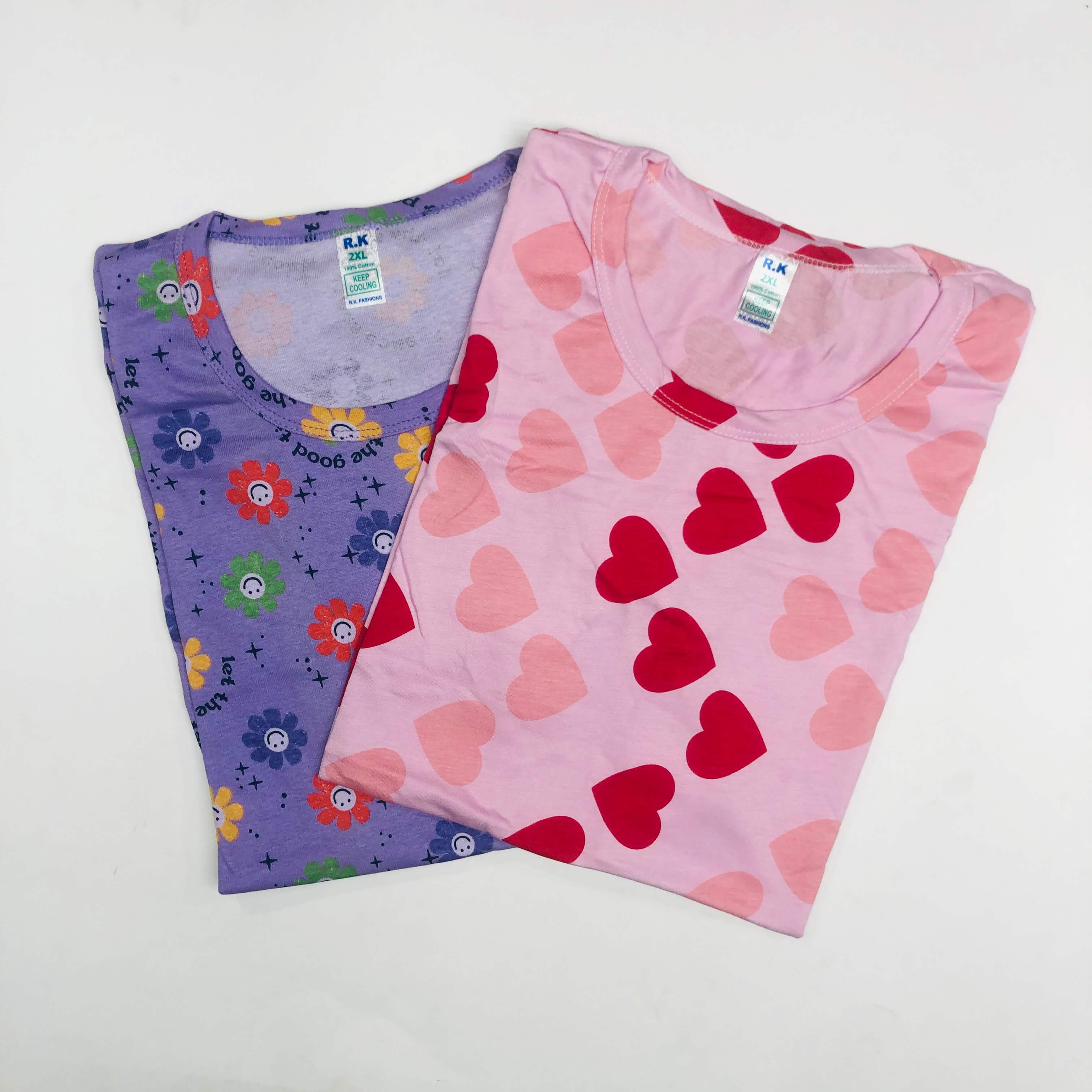 RK Ladies Tshirt Combo Pack Of 2 (36 Inch)