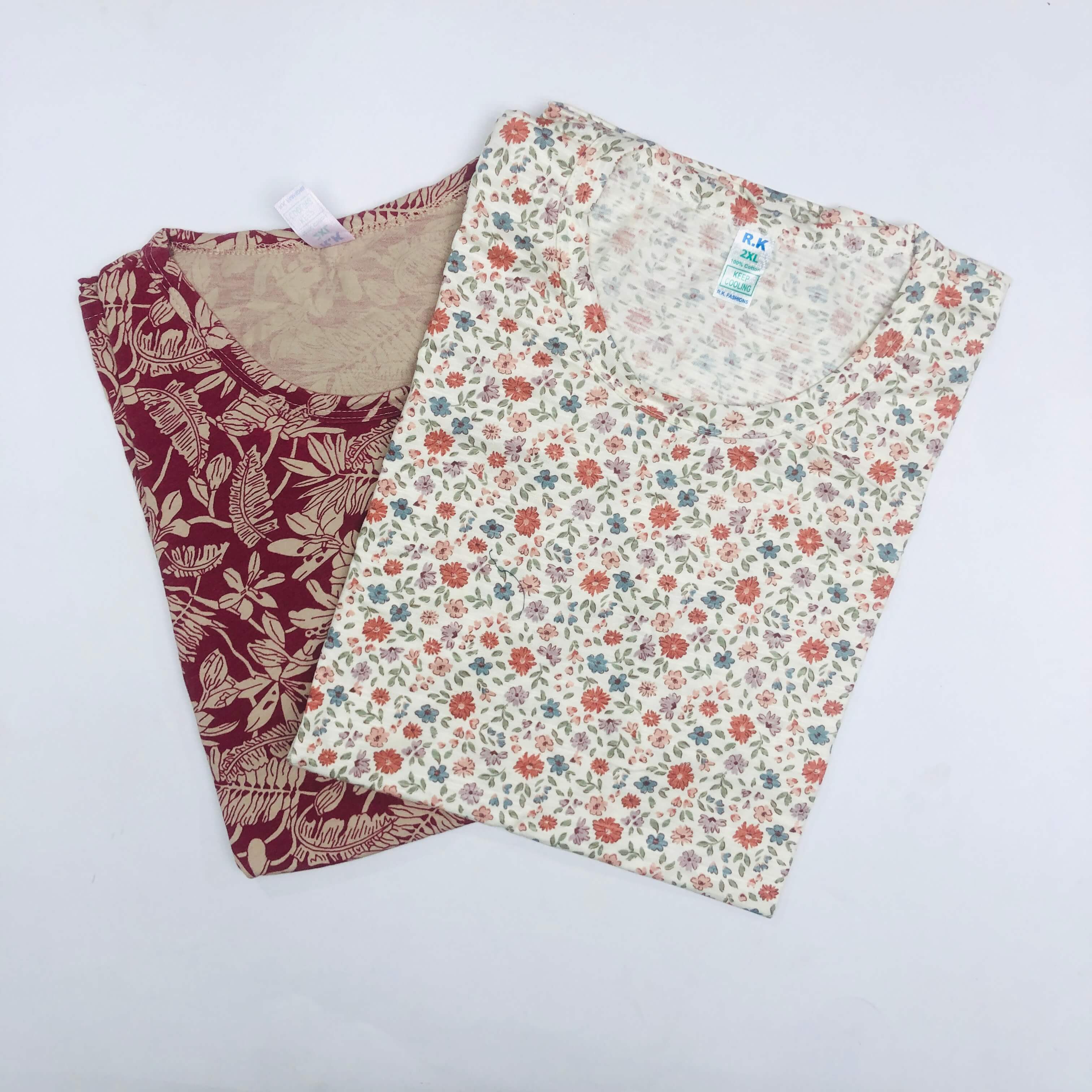 RK Ladies Tshirt Combo Pack Of 2 (36 Inch)