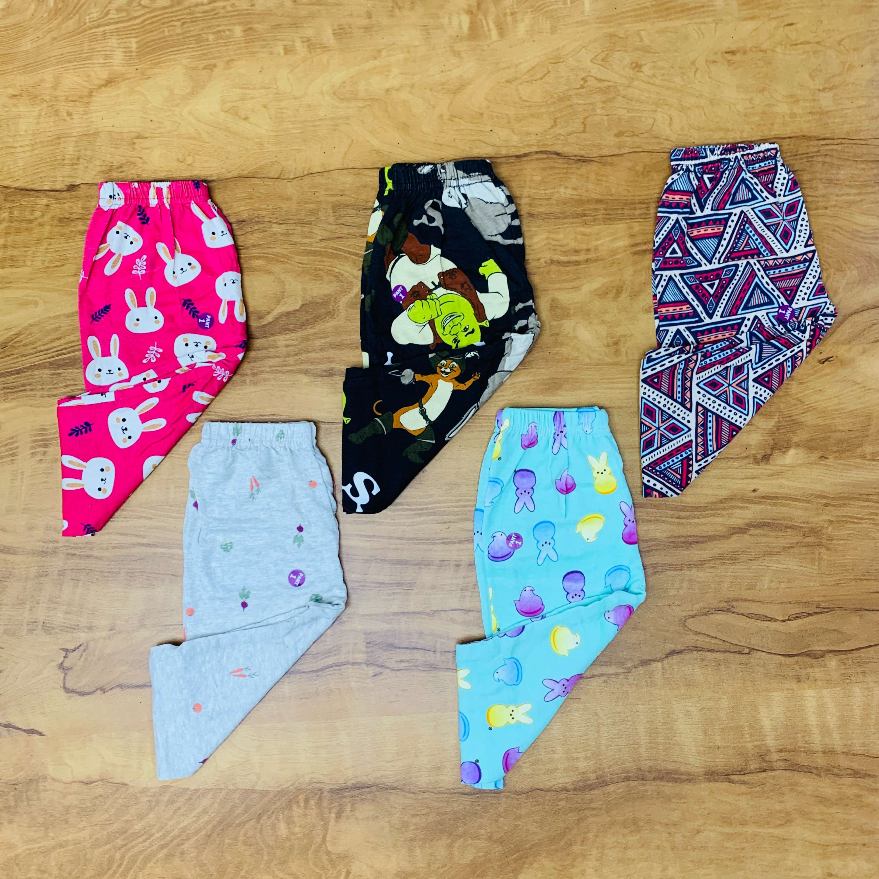 Unisex Kids Pants Pack of 5