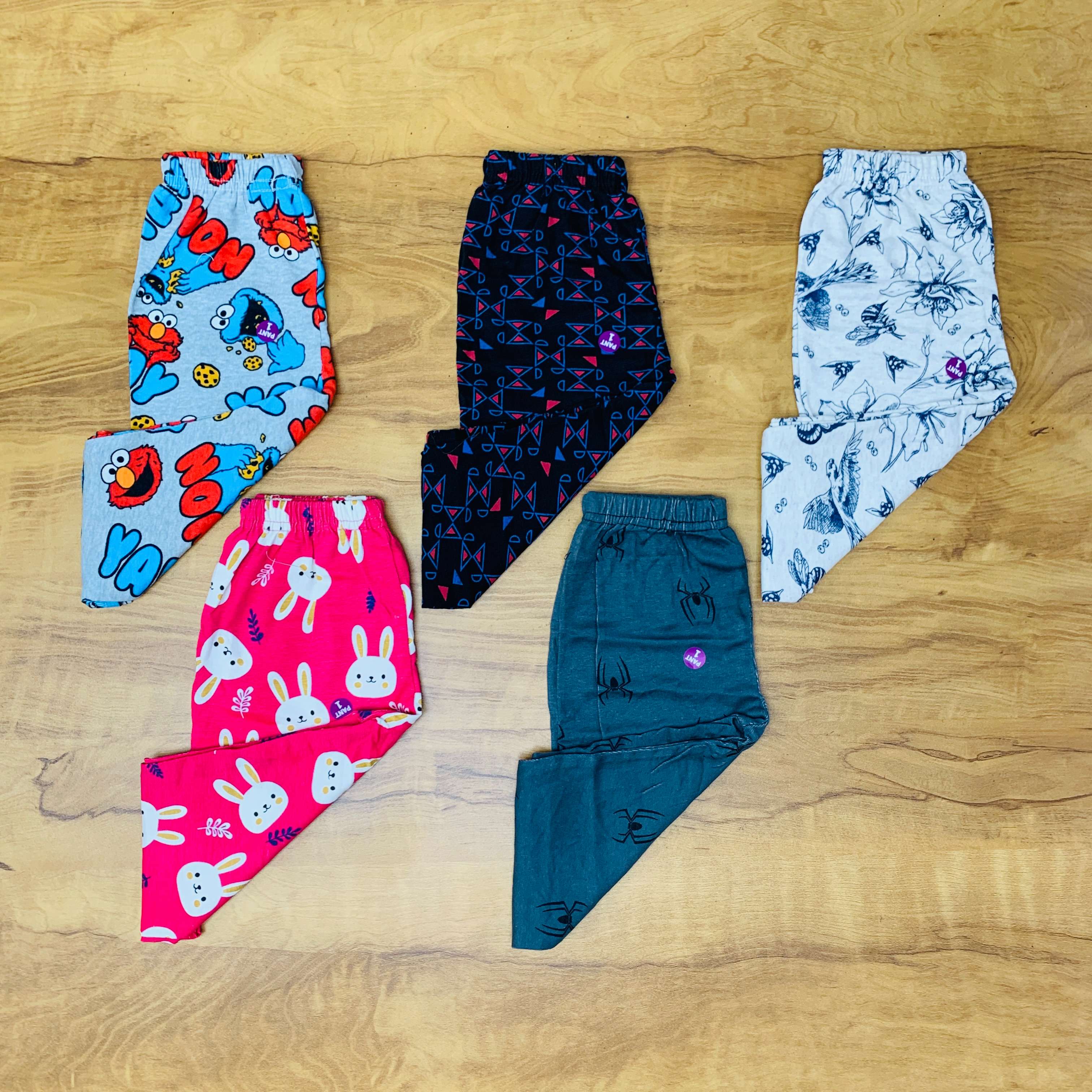 Unisex Kids Pants Pack of 5