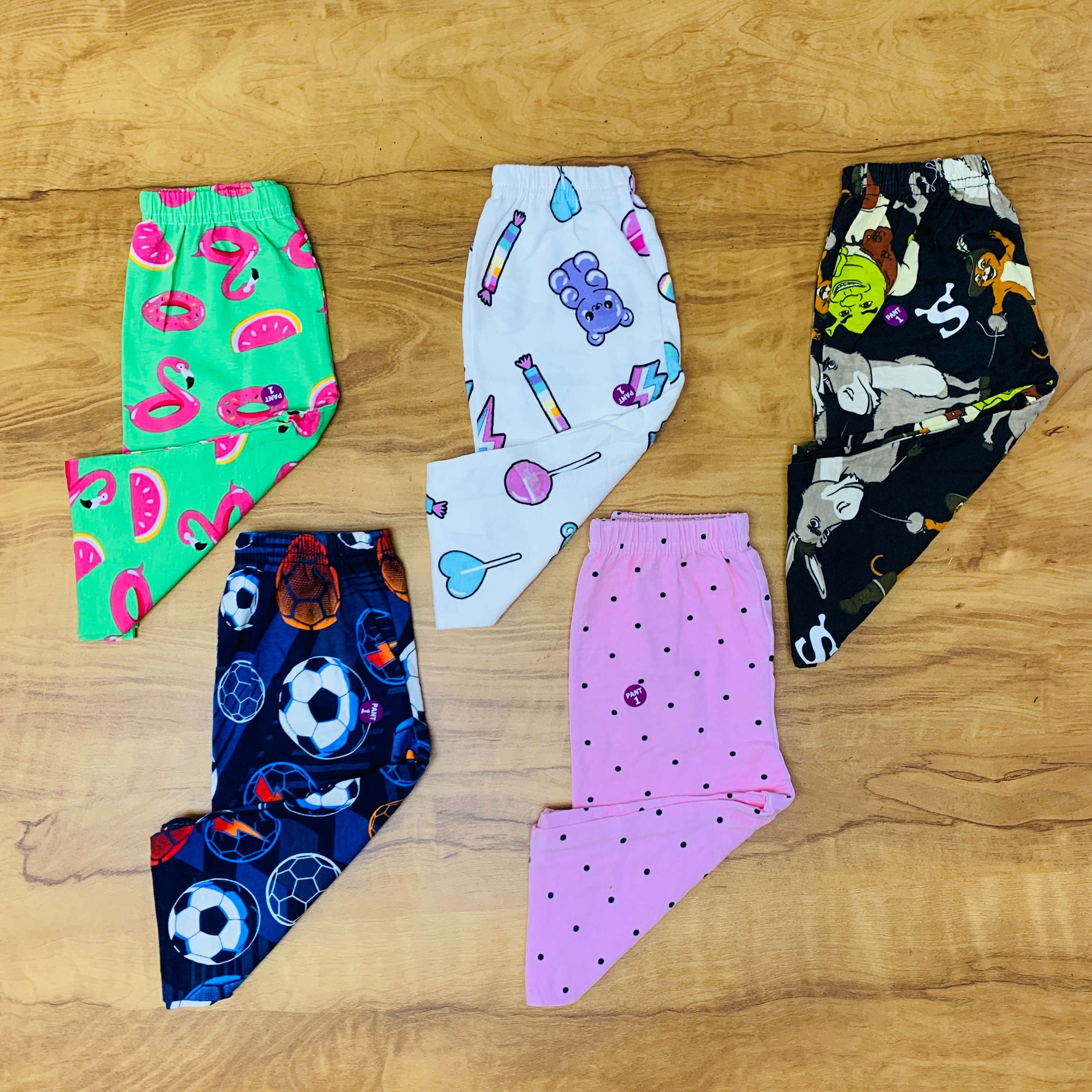 Unisex Kids Pants Pack of 5