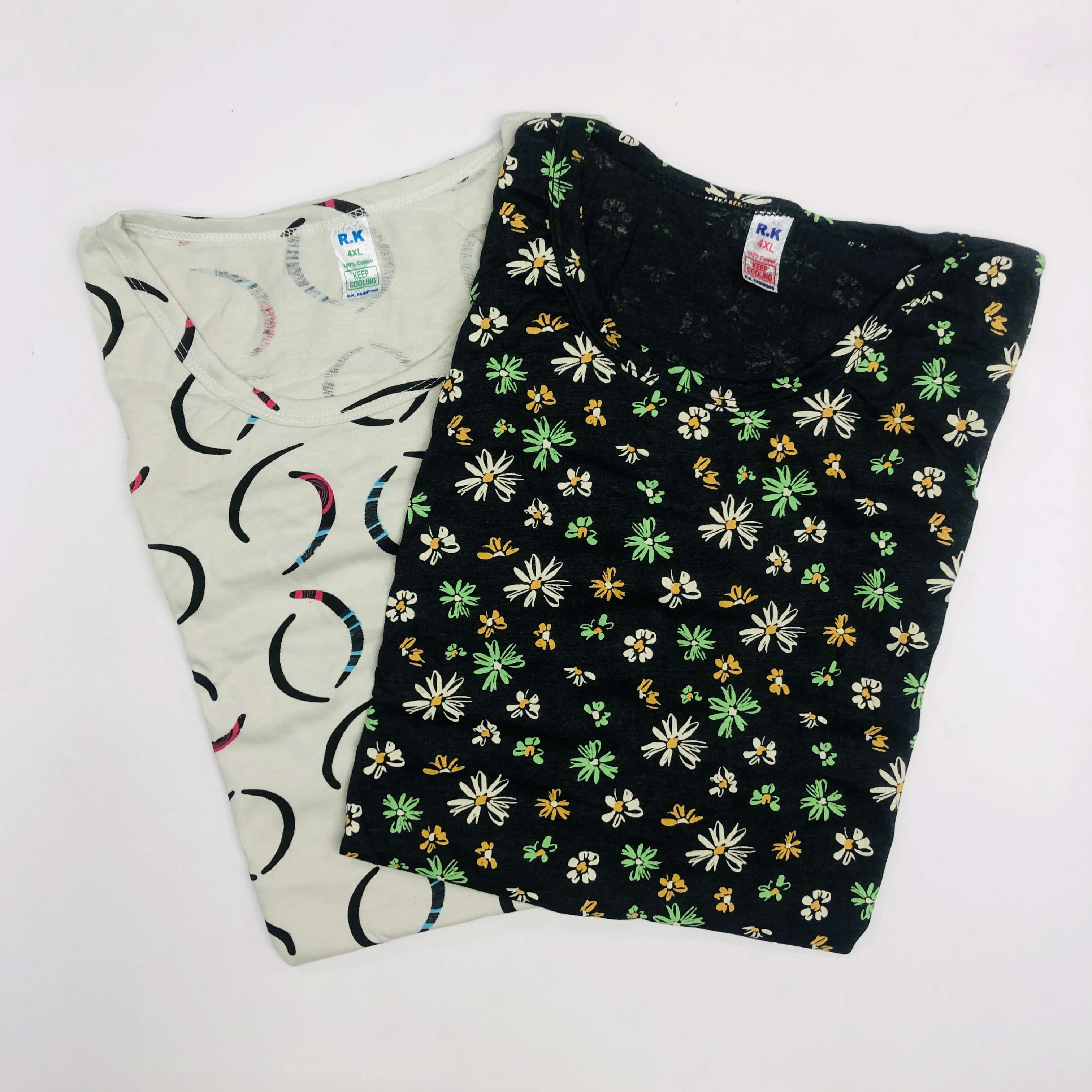 RK Ladies Tshirt Combo Pack Of 2 (42 Inch)