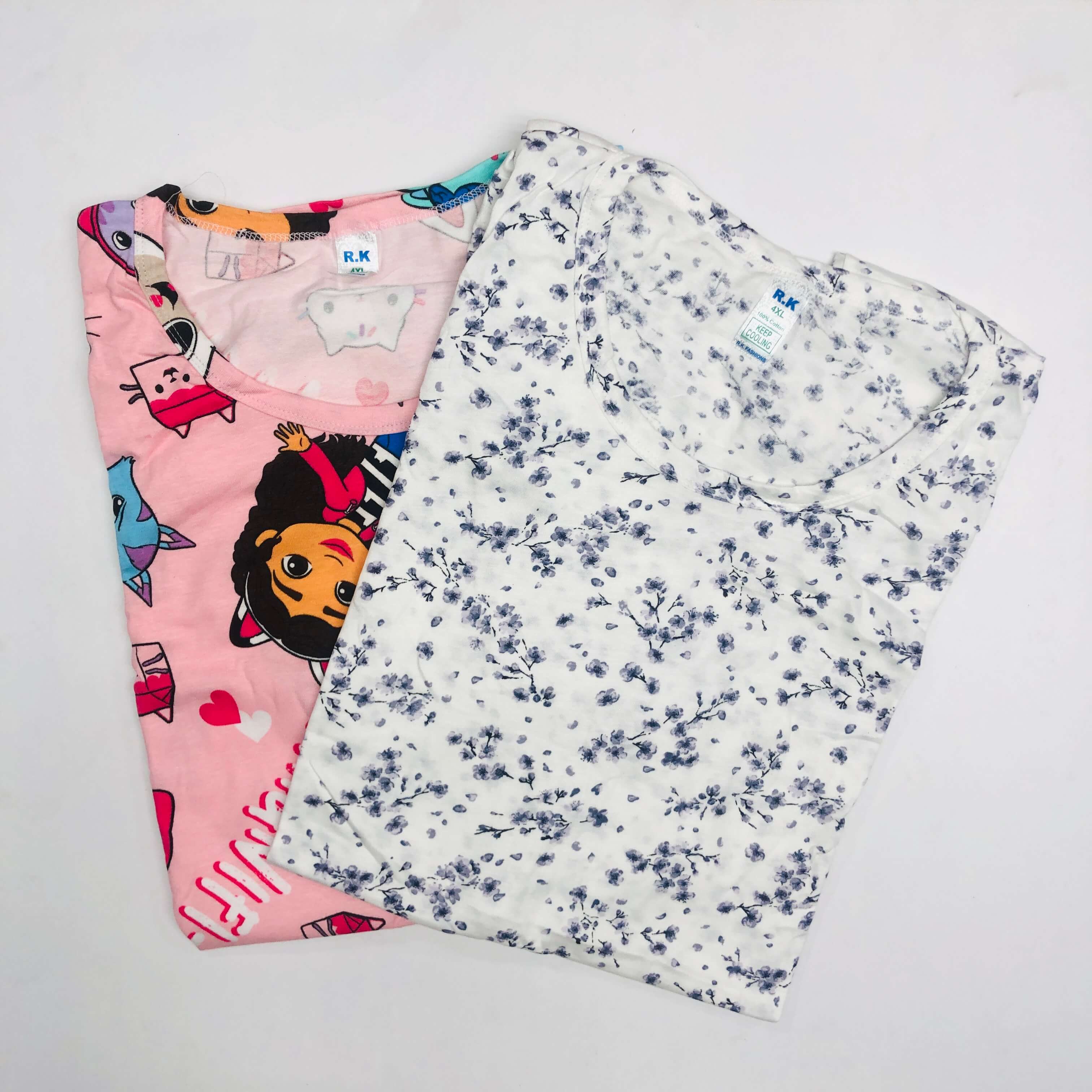 RK Ladies Tshirt Combo Pack Of 2 (42 Inch)