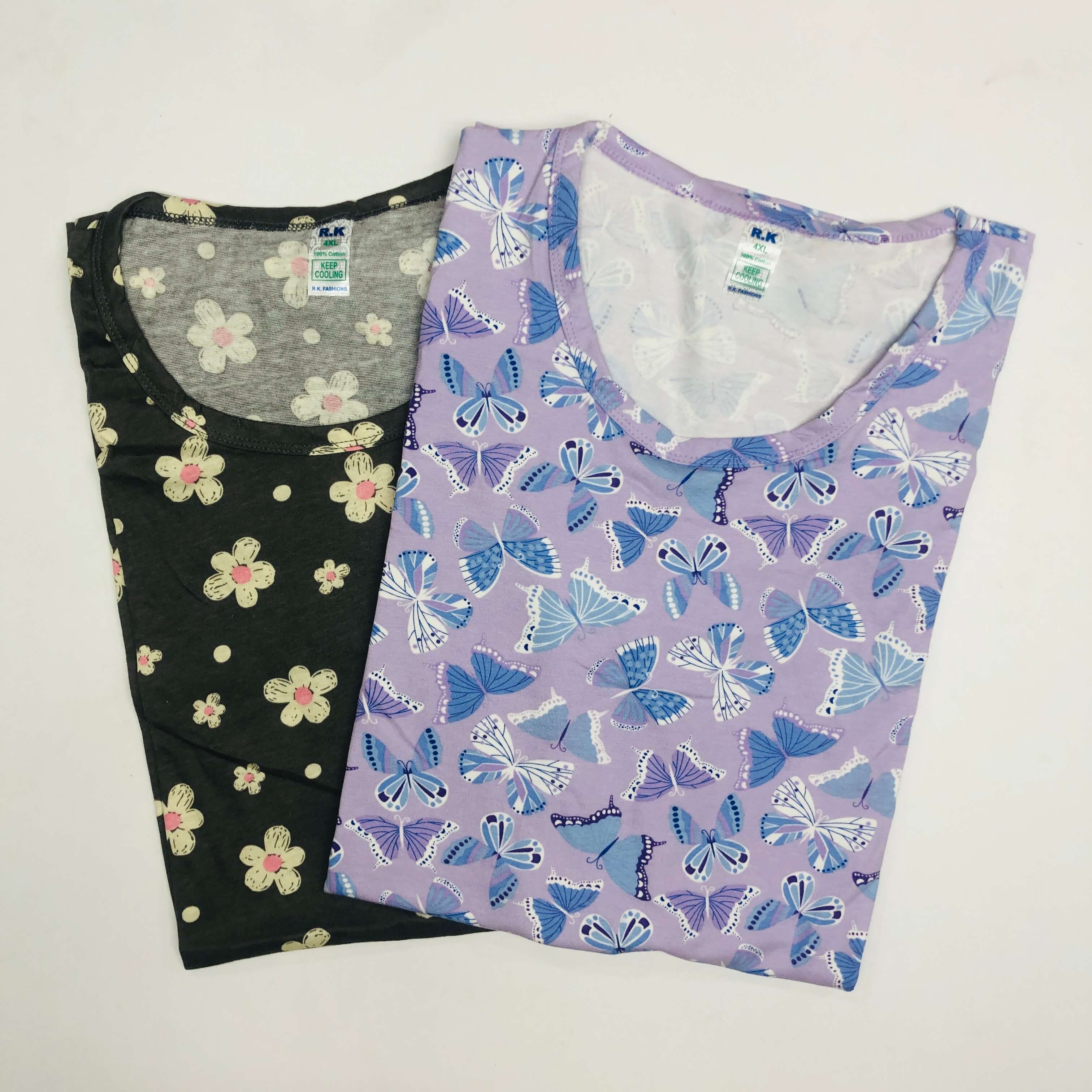 RK Ladies Tshirt Combo Pack Of 2 (42 Inch)