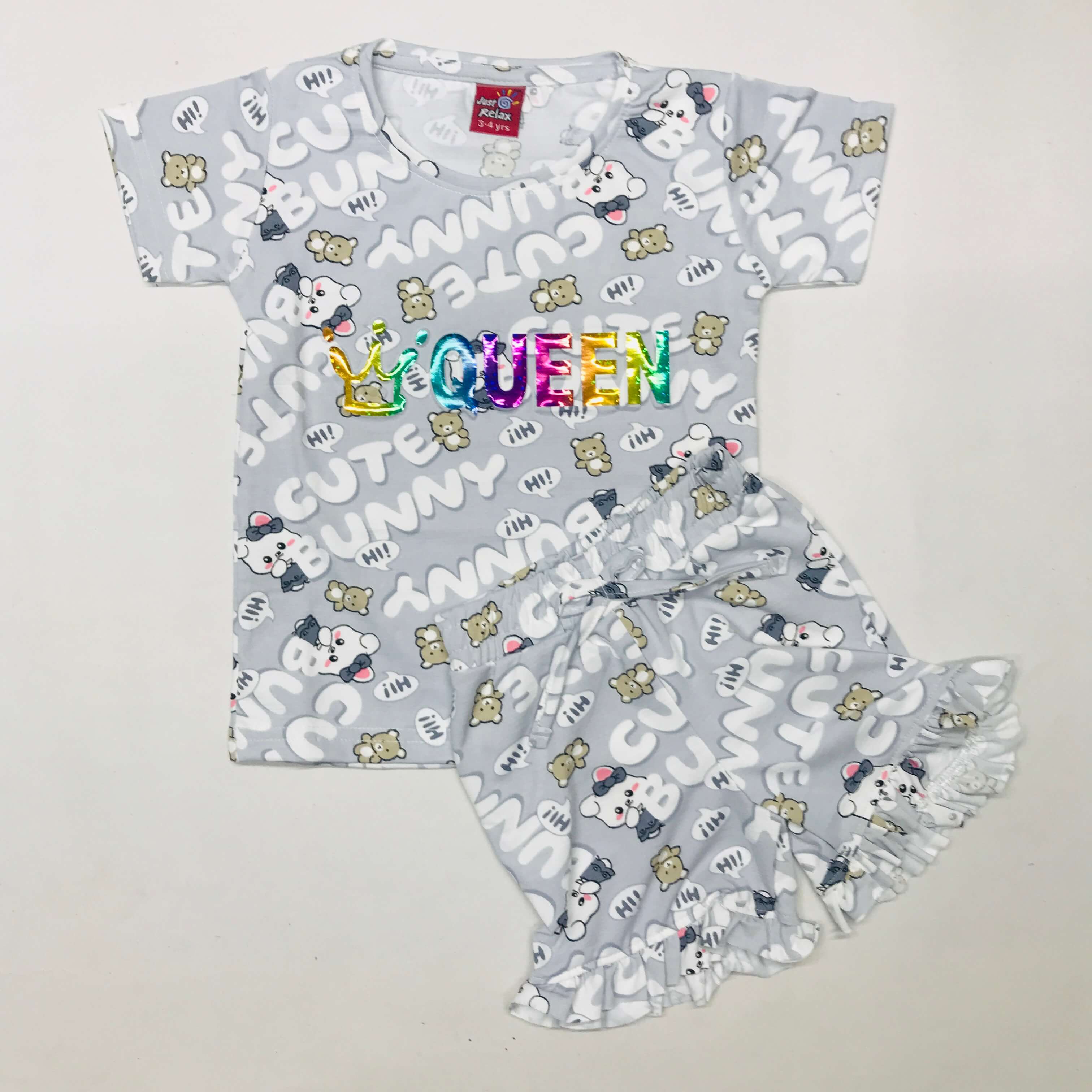 Cute Bunny Kids Coord Set