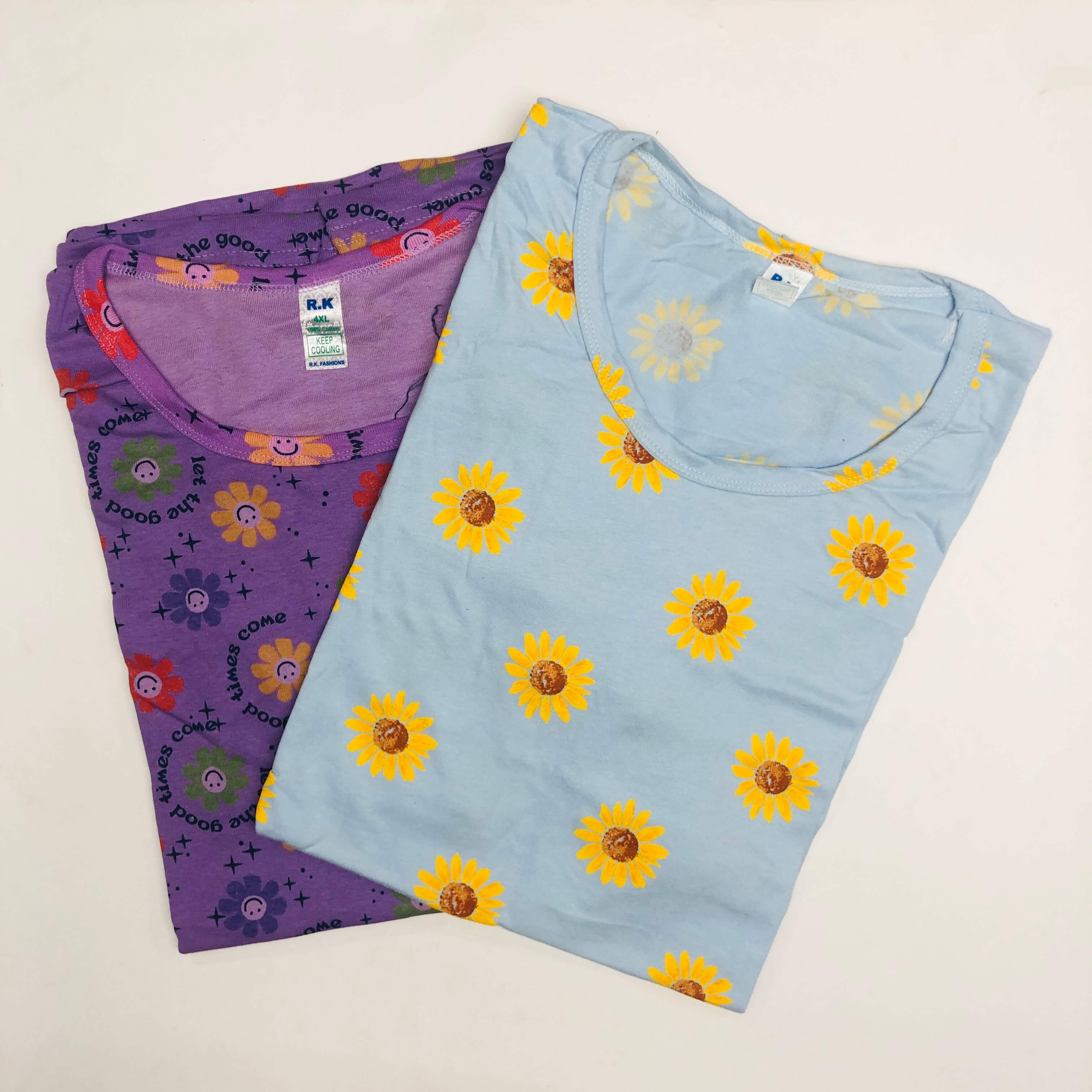 RK Ladies Tshirt Combo Pack Of 2 (42 Inch)