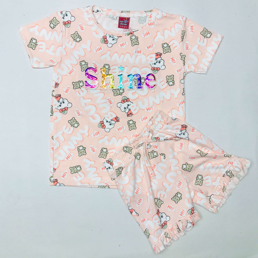 Cute Bunny Kids Coord Set