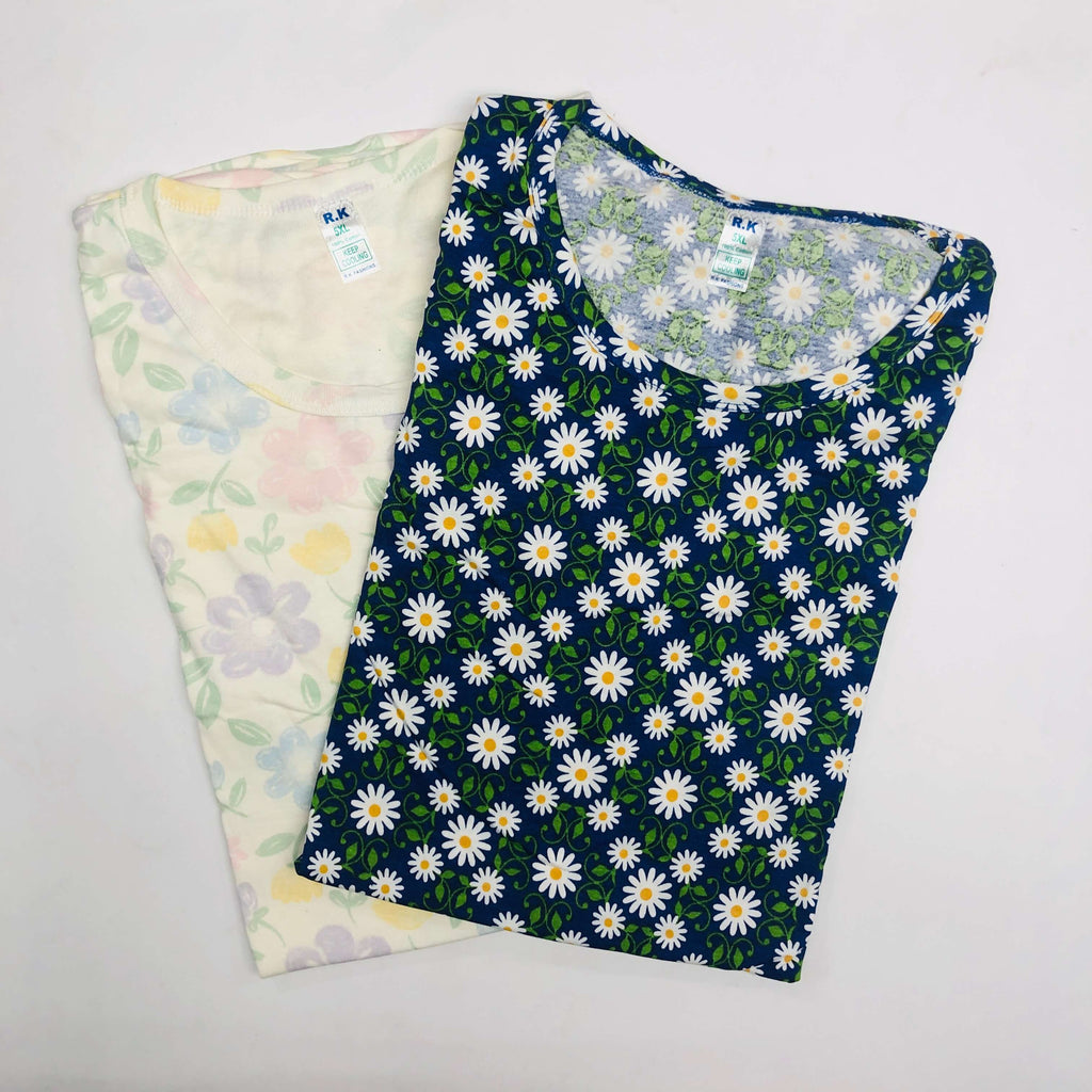 RK Ladies Tshirt Combo Pack Of 2 (46 Inch)