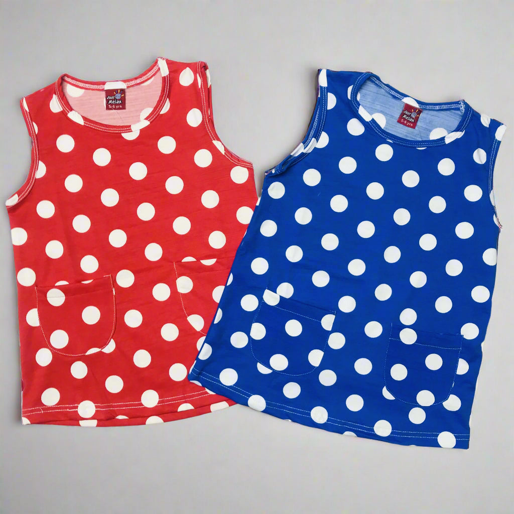 Bubbly Pocket Kids Frock Combo Pack Of 2