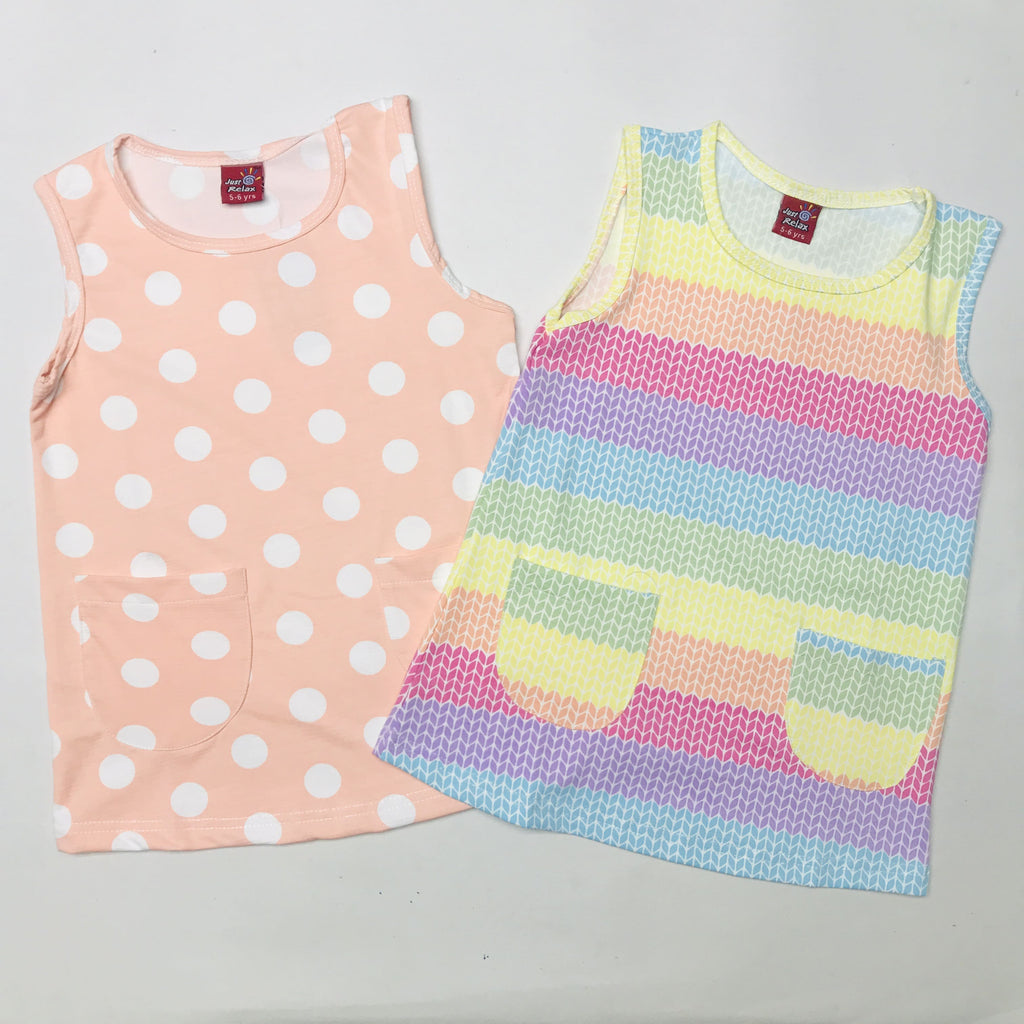 Bubbly Pocket Kids Frock Combo Pack Of 2