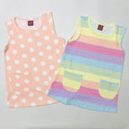 Bubbly Pocket Kids Frock Combo Pack Of 2