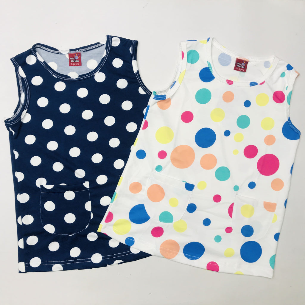 Bubbly Pocket Kids Frock Combo Pack Of 2