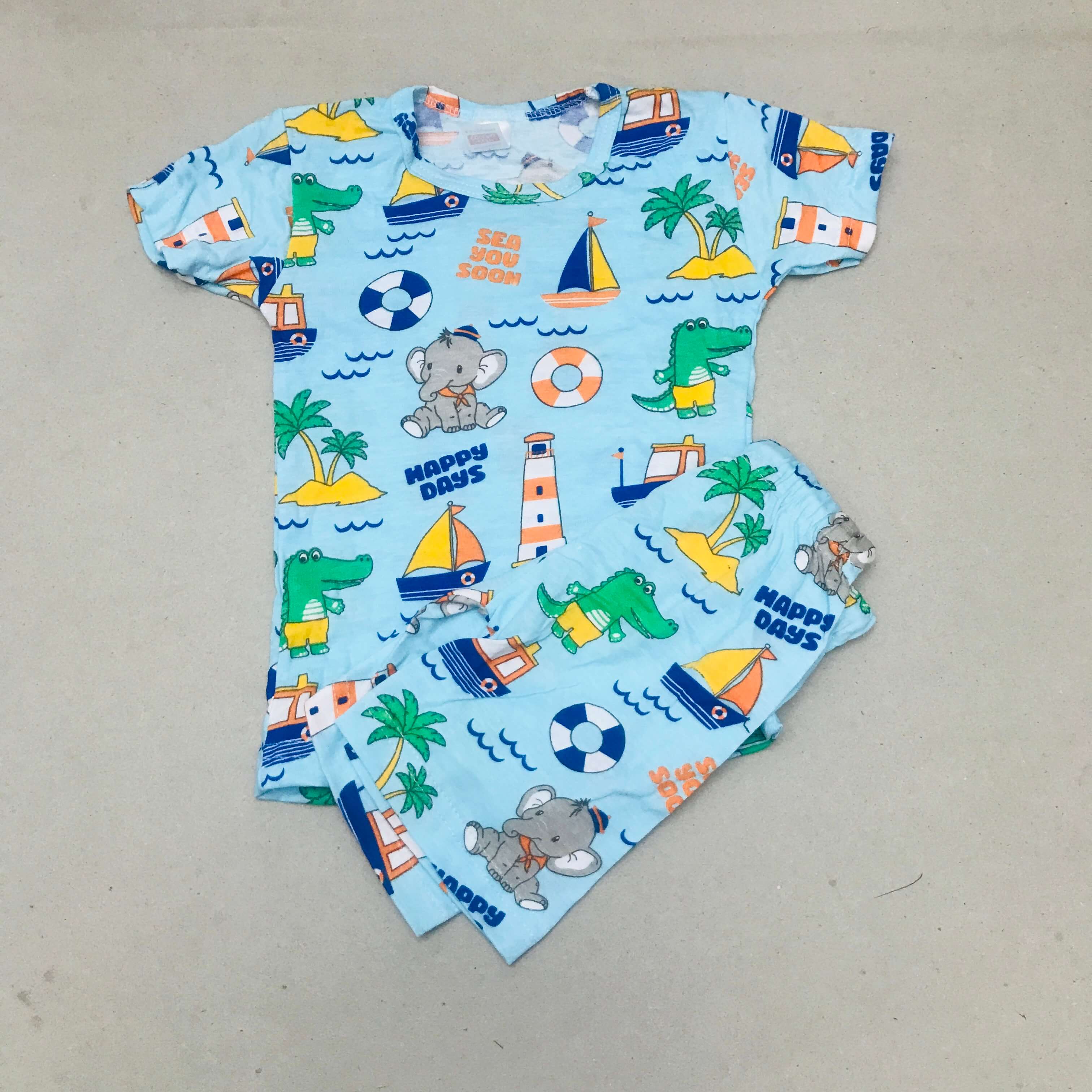 Kids Printed Shorts Set