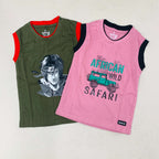Seesaa sleeveless T-Shirt Combo Pack Of 2
