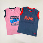 Seesaa sleeveless T-Shirt Combo Pack Of 2