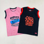 Seesaa sleeveless T-Shirt Combo Pack Of 2