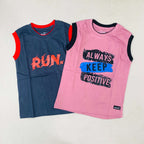 Seesaa sleeveless T-Shirt Combo Pack Of 2