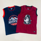 Seesaa sleeveless T-Shirt Combo Pack Of 2