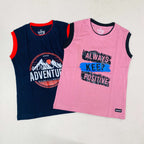 Seesaa sleeveless T-Shirt Combo Pack Of 2