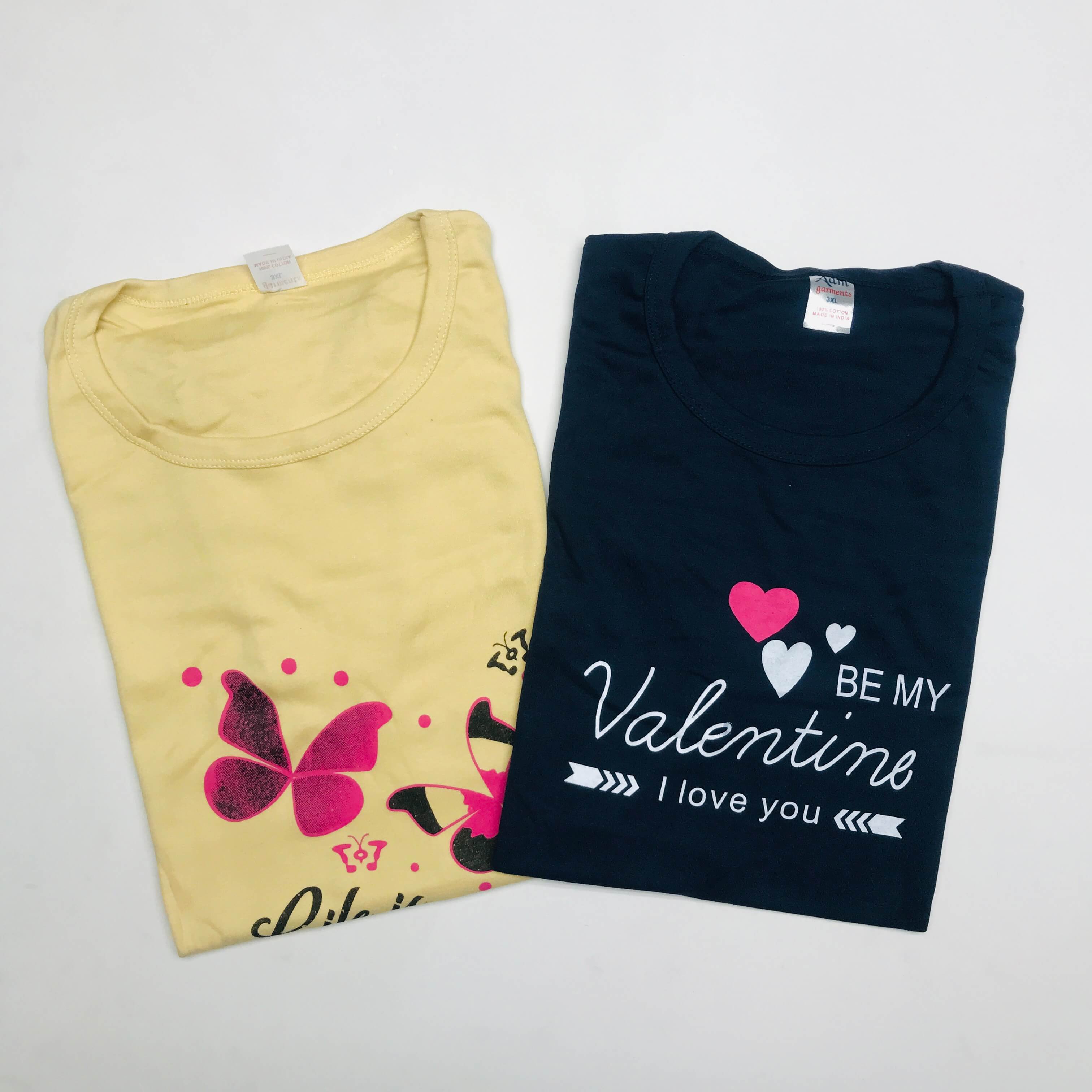 AM Ladies Tshirt Combo Pack Of 2 (36 Inch)