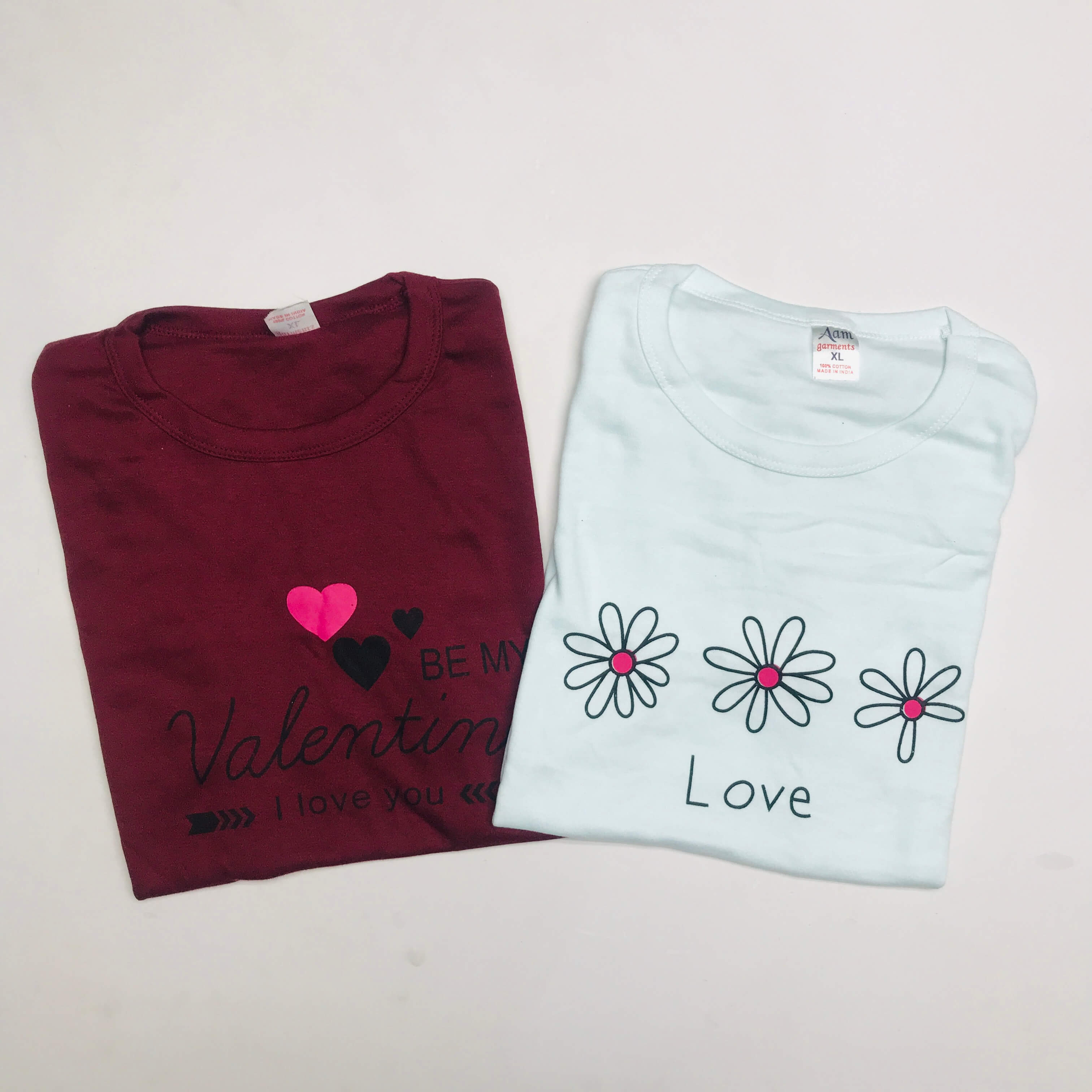 AM Ladies Tshirt Combo Pack Of 2 (32 Inch)