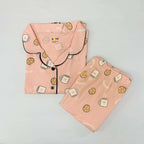 Dots Collar Pant Set with Pocket