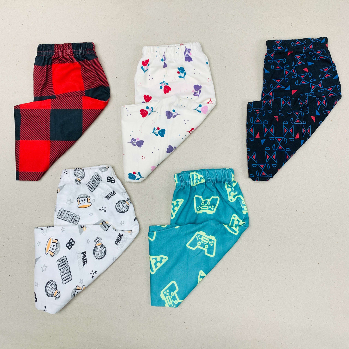 Unisex Kids Pants Pack of 5