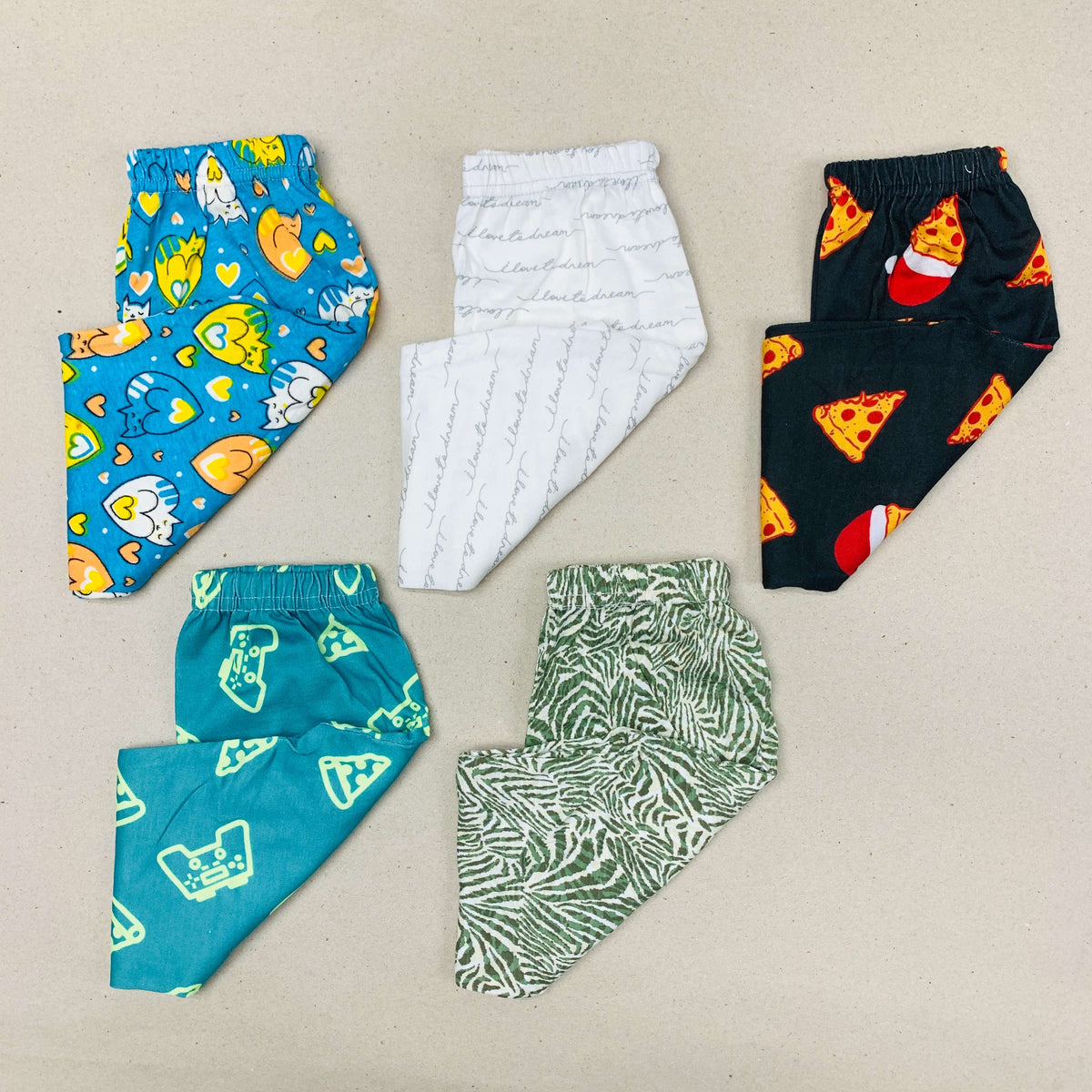 Unisex Kids Pants Pack of 5