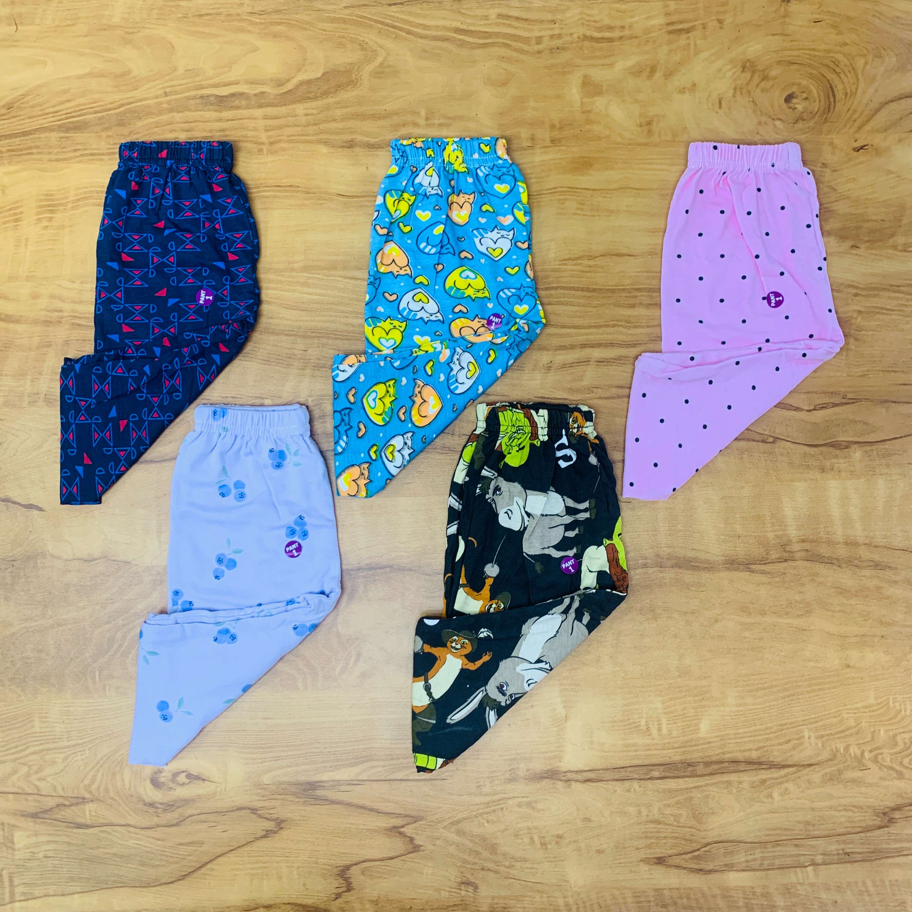 Unisex Kids Pants Pack of 5