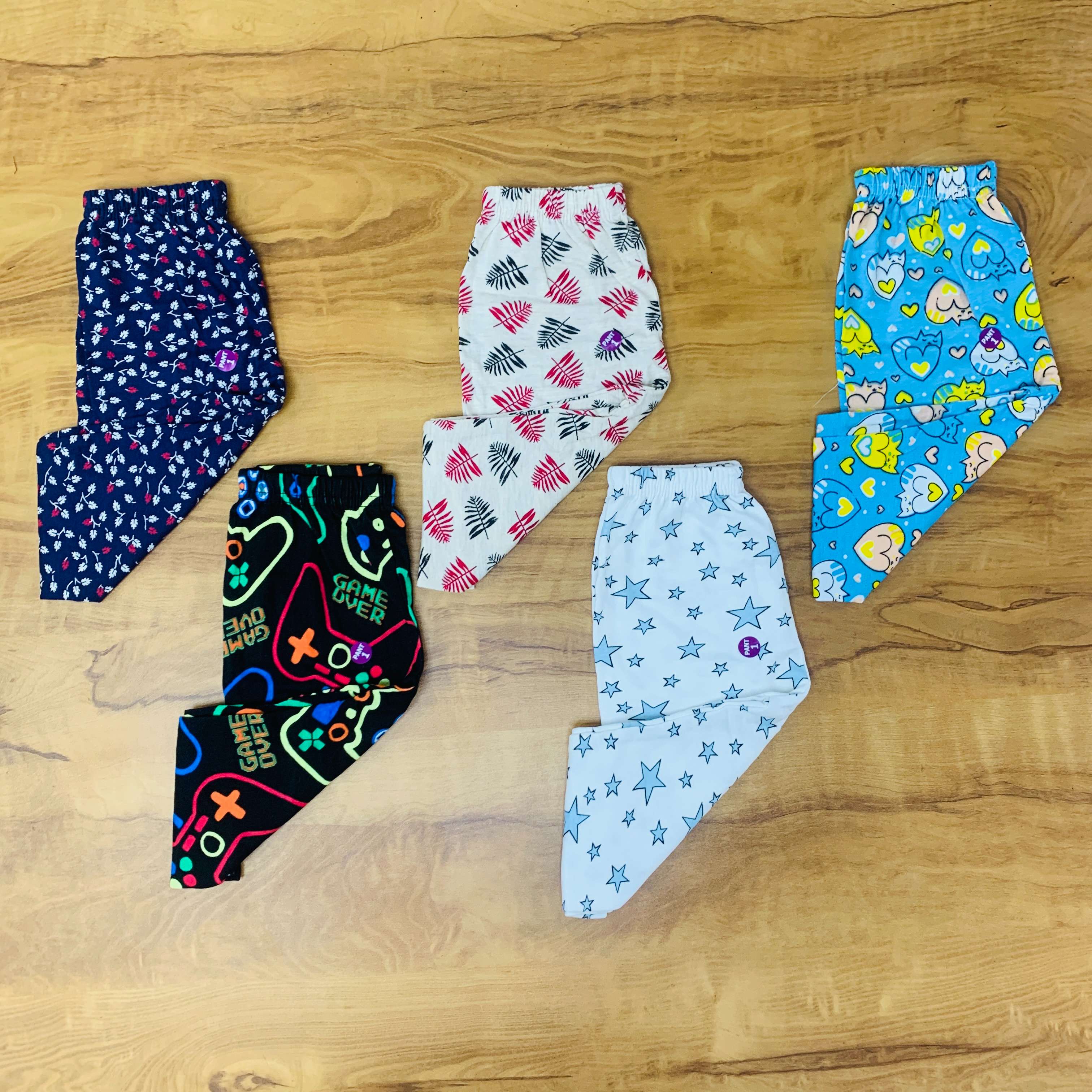 Unisex Kids Pants Pack of 5