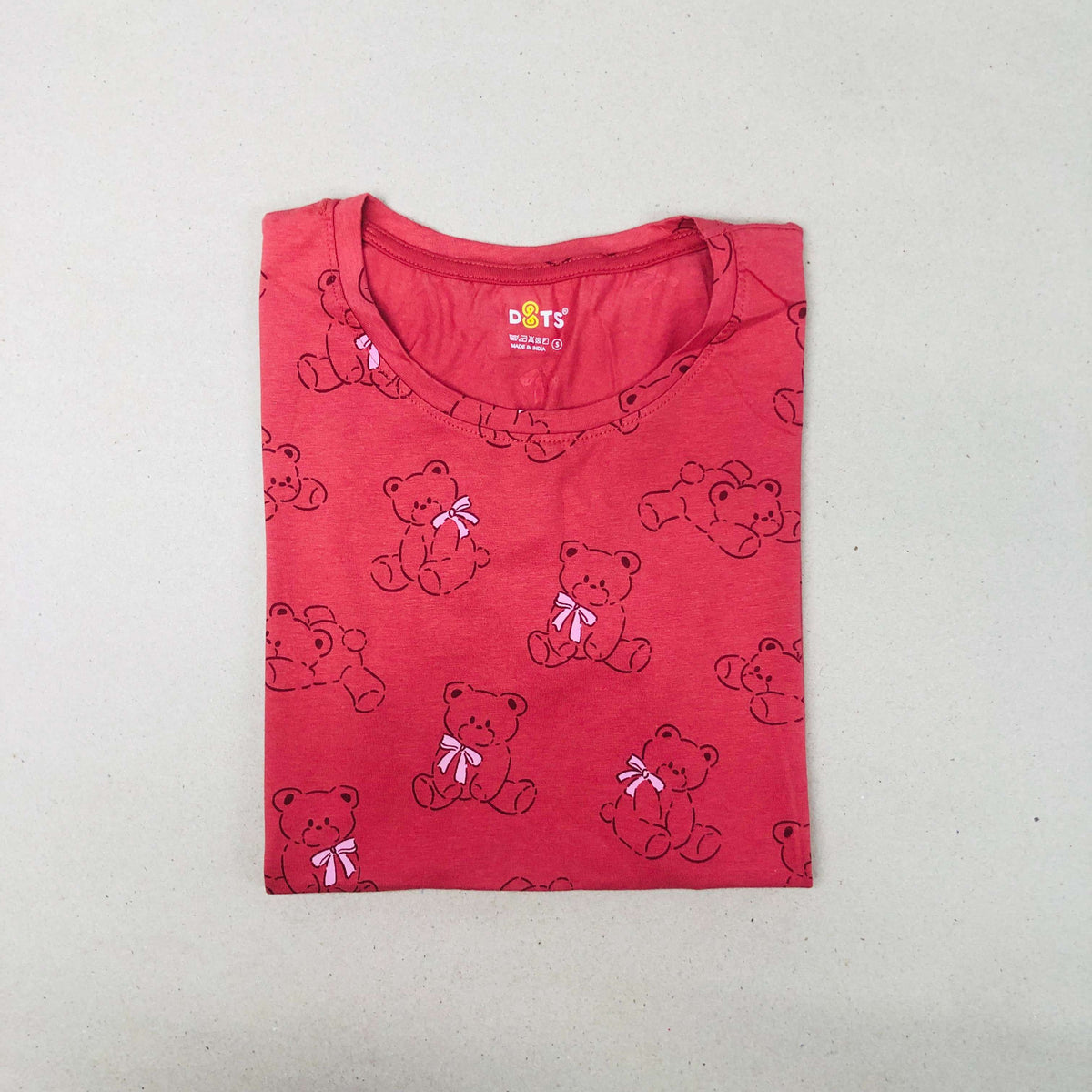 Women’s Solid T-Shirt-Dots
