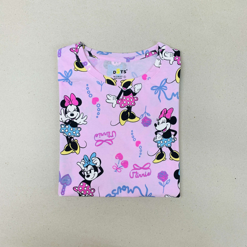 Women’s Solid T-Shirt-Dots