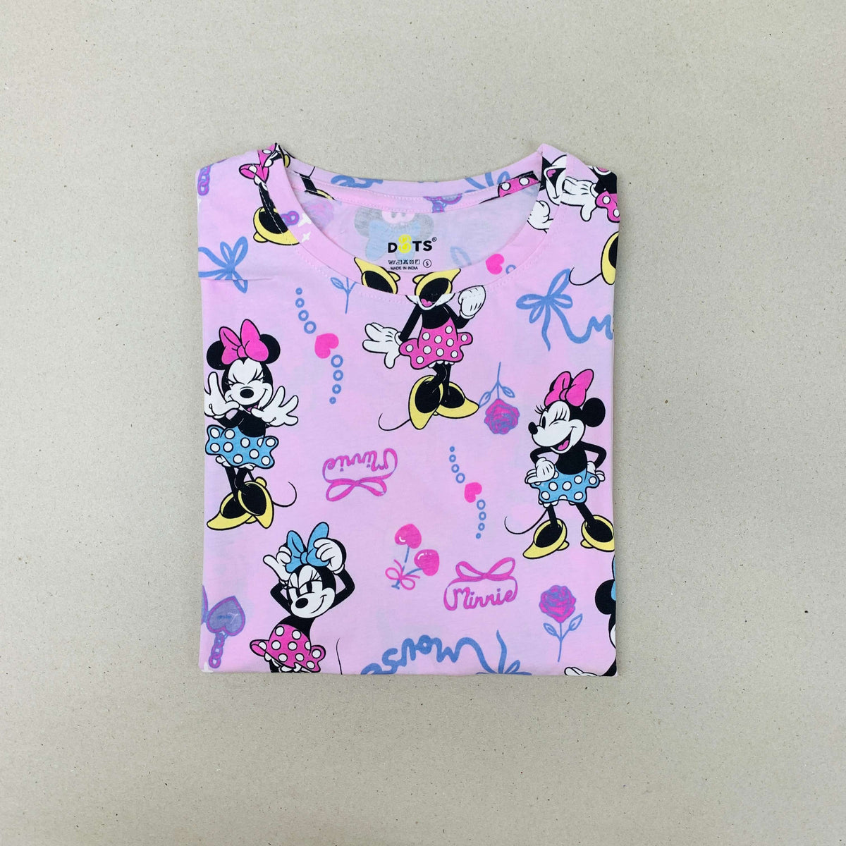 Women’s Solid T-Shirt-Dots