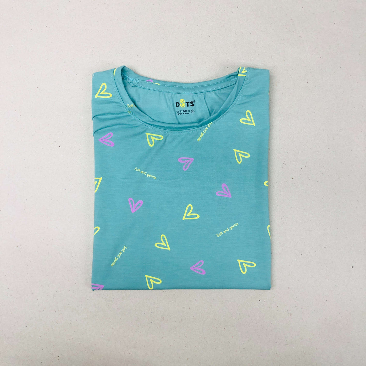 Women’s Solid T-Shirt-Dots