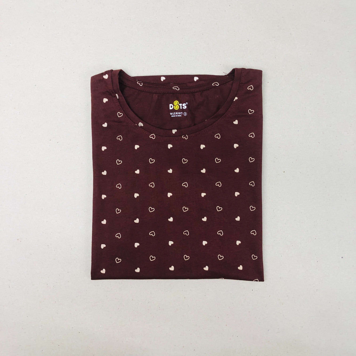 Women’s Solid T-Shirt-Dots