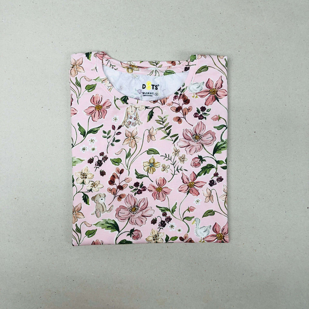 Women’s Solid T-Shirt-Dots