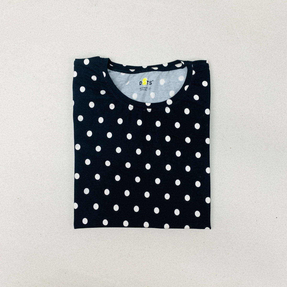 Women’s Solid T-Shirt-Dots