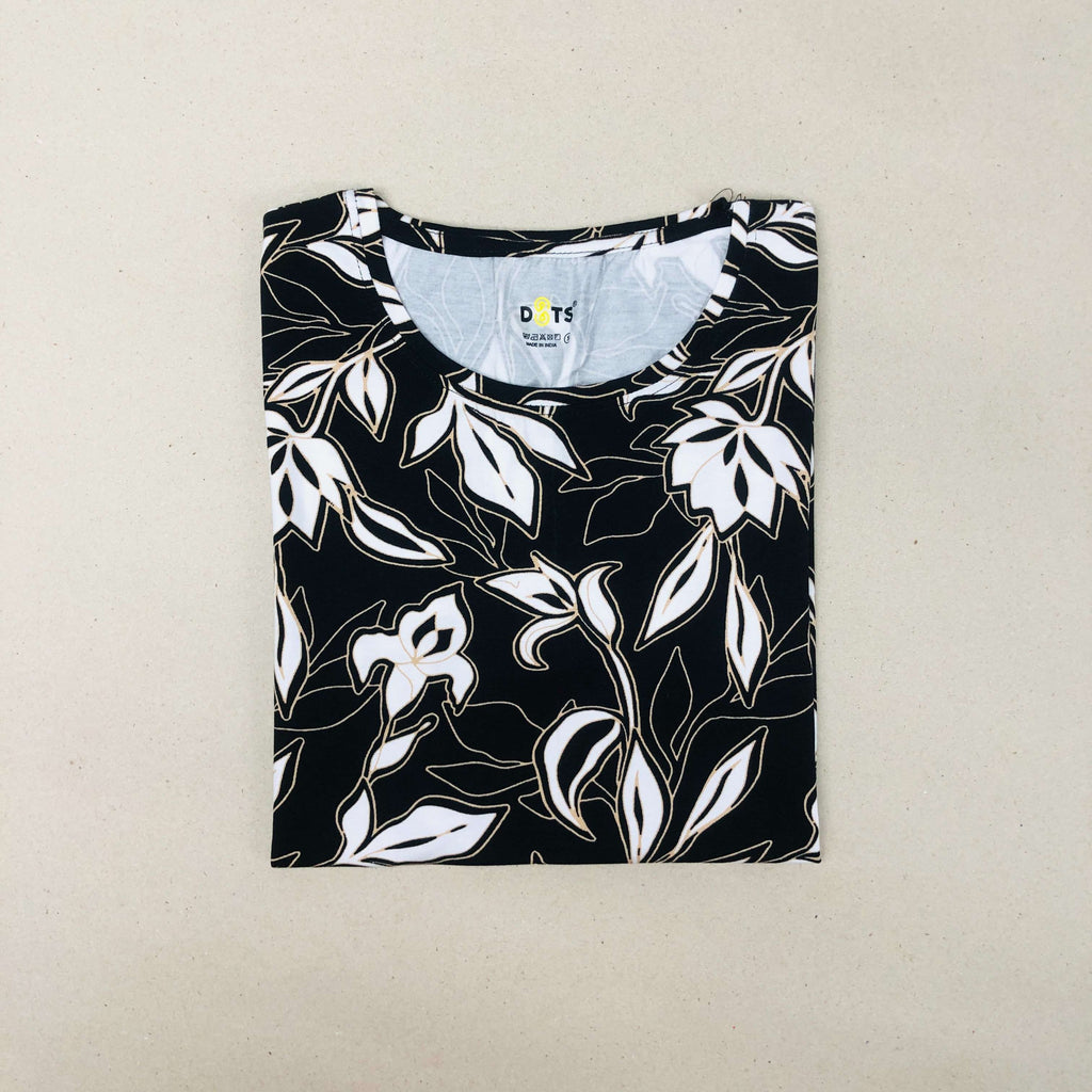 Women’s Solid T-Shirt-Dots