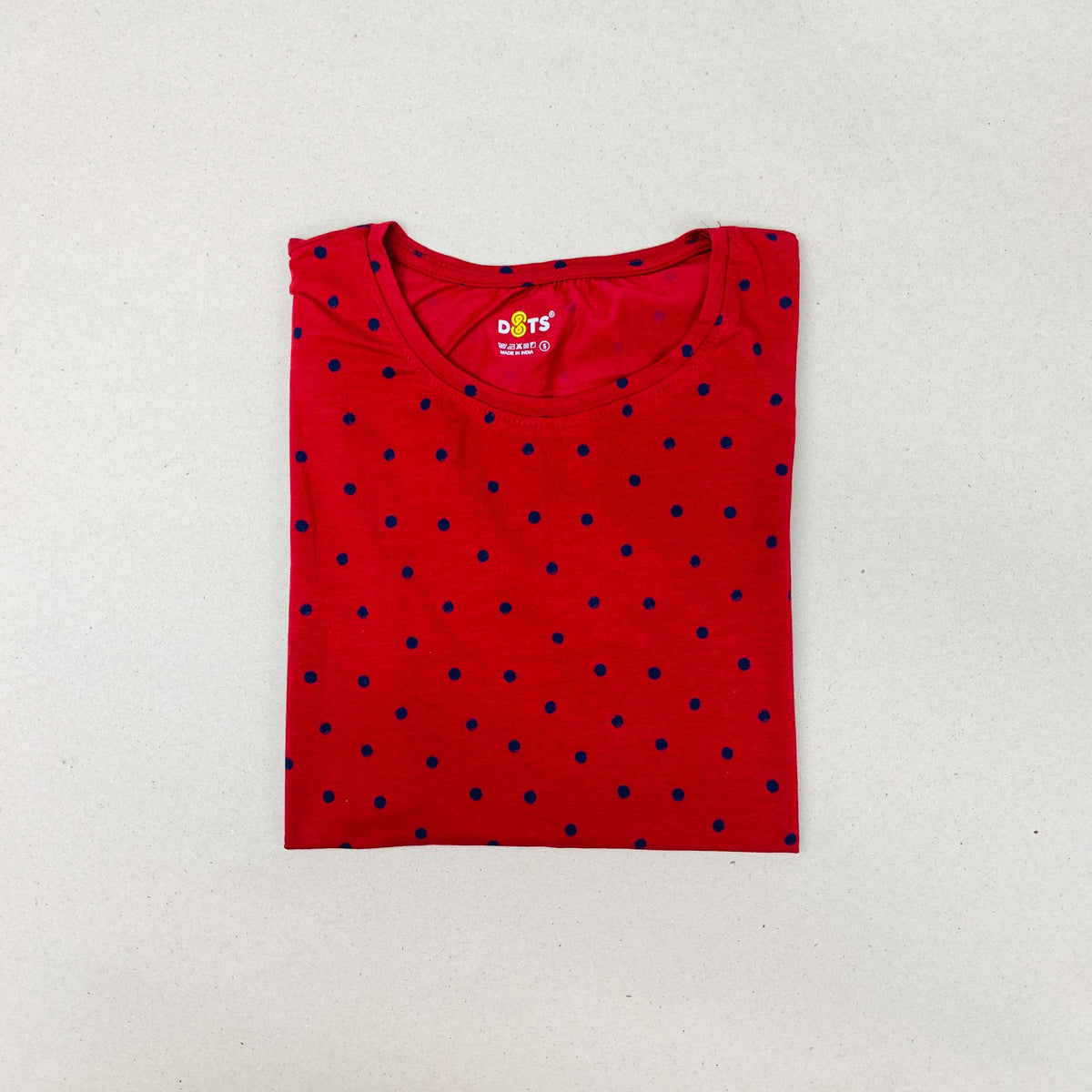 Women’s Solid T-Shirt-Dots