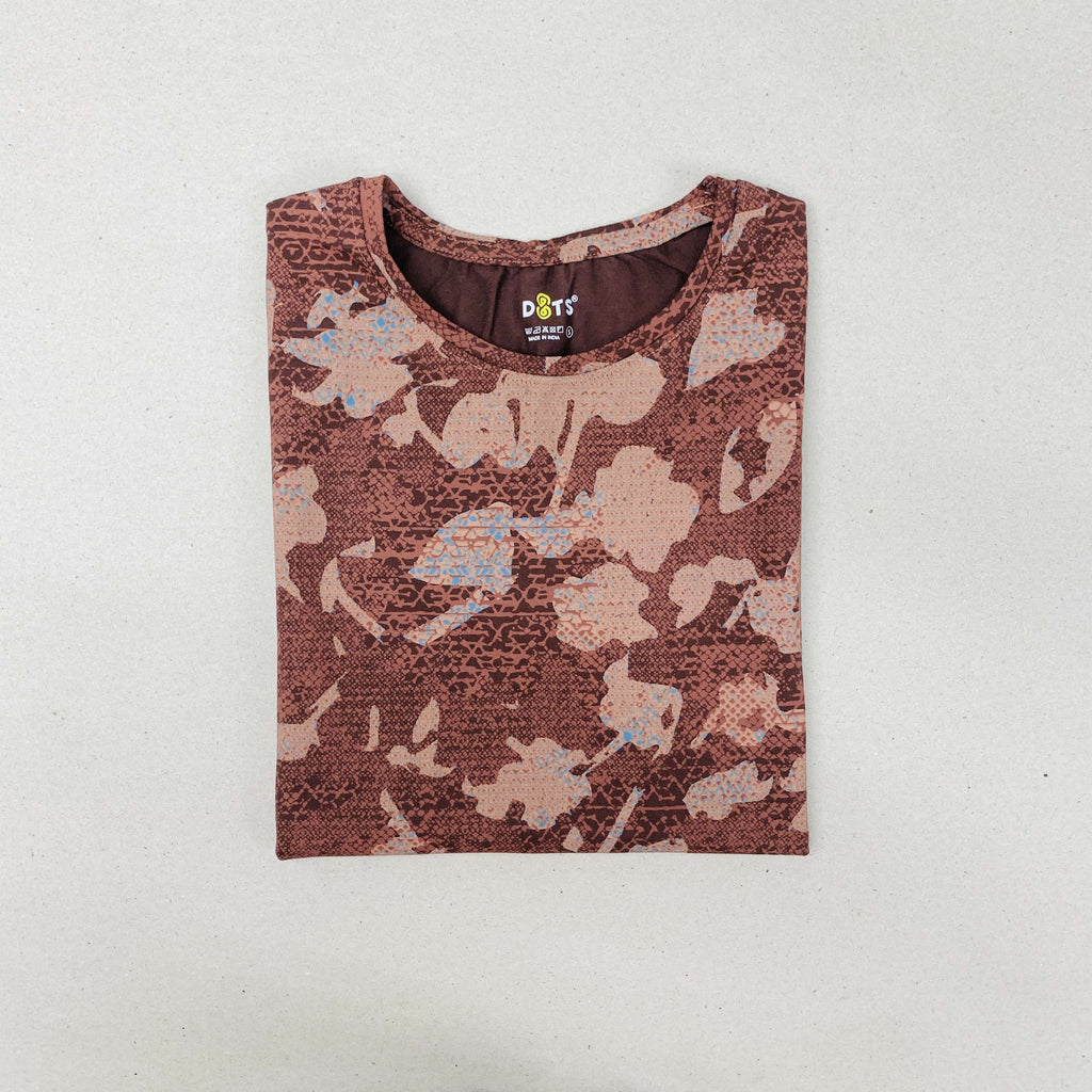 Women’s Solid T-Shirt-Dots