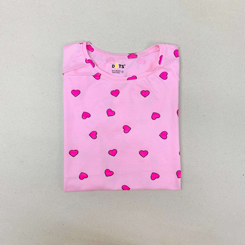 Women’s Solid T-Shirt-Dots