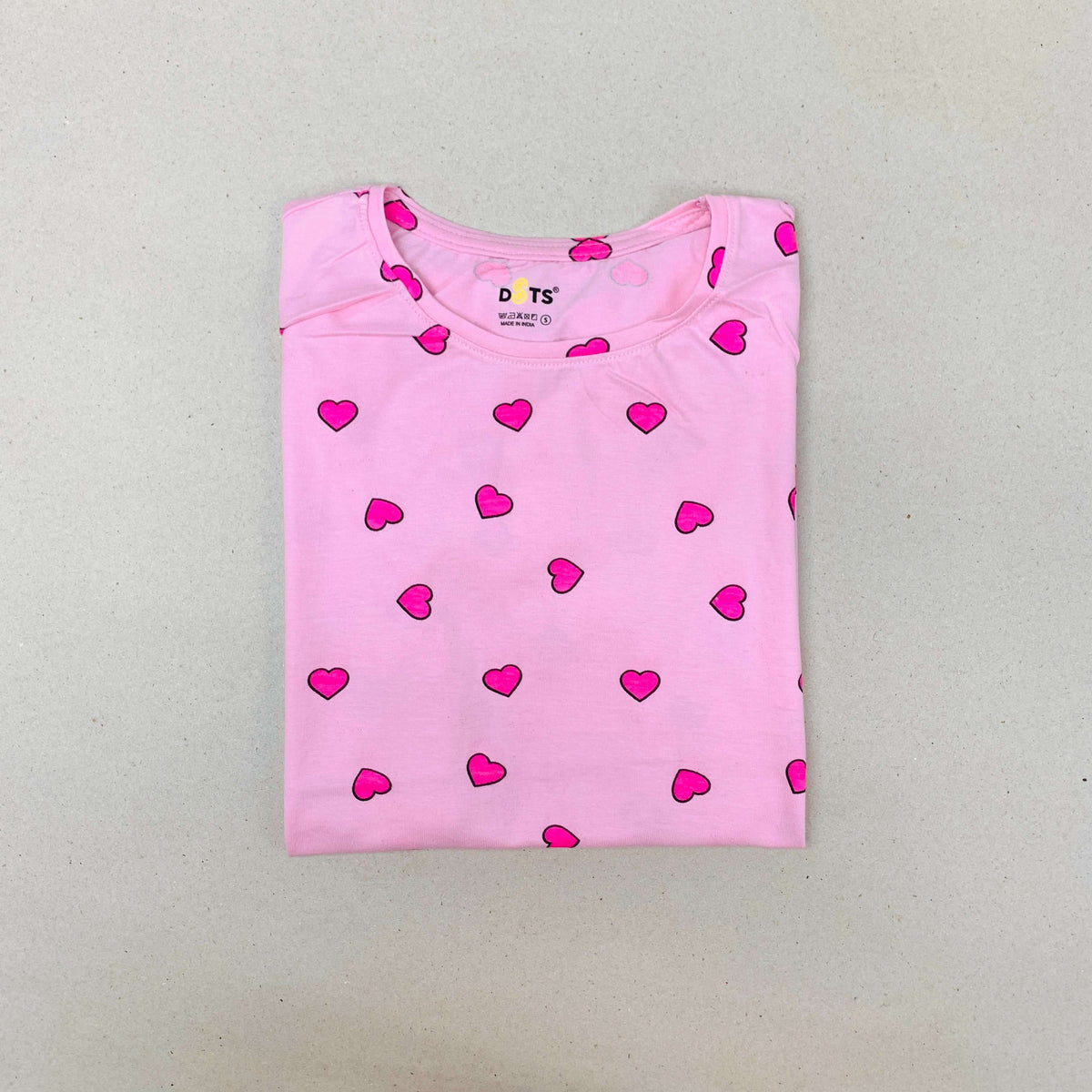 Women’s Solid T-Shirt-Dots