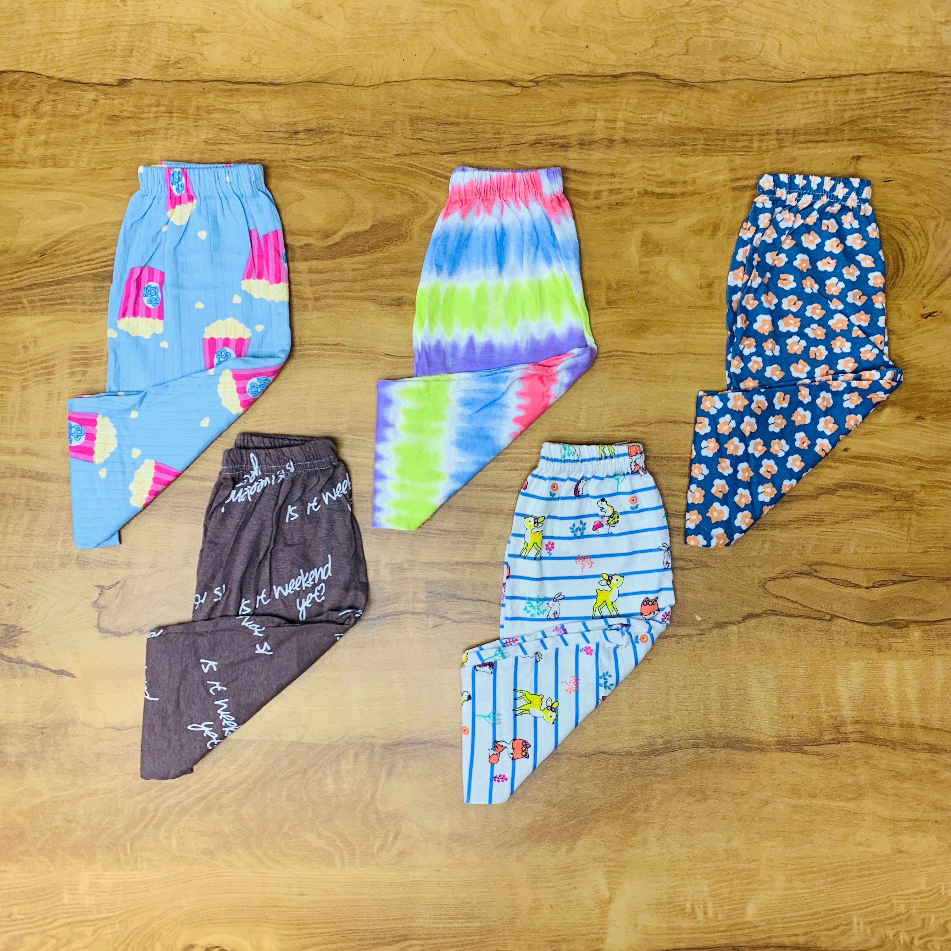 Unisex Kids Pants Pack of 5