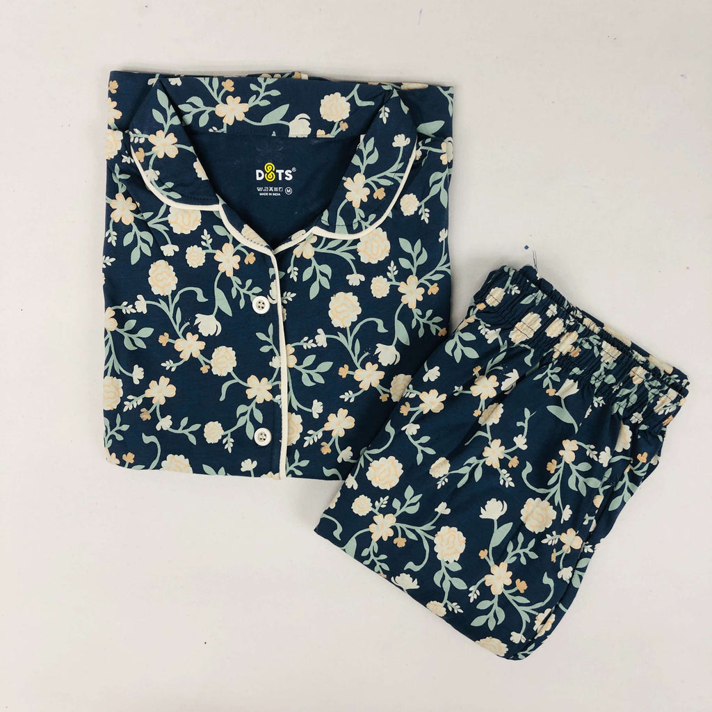 Dots Collar Pant Set with Pocket