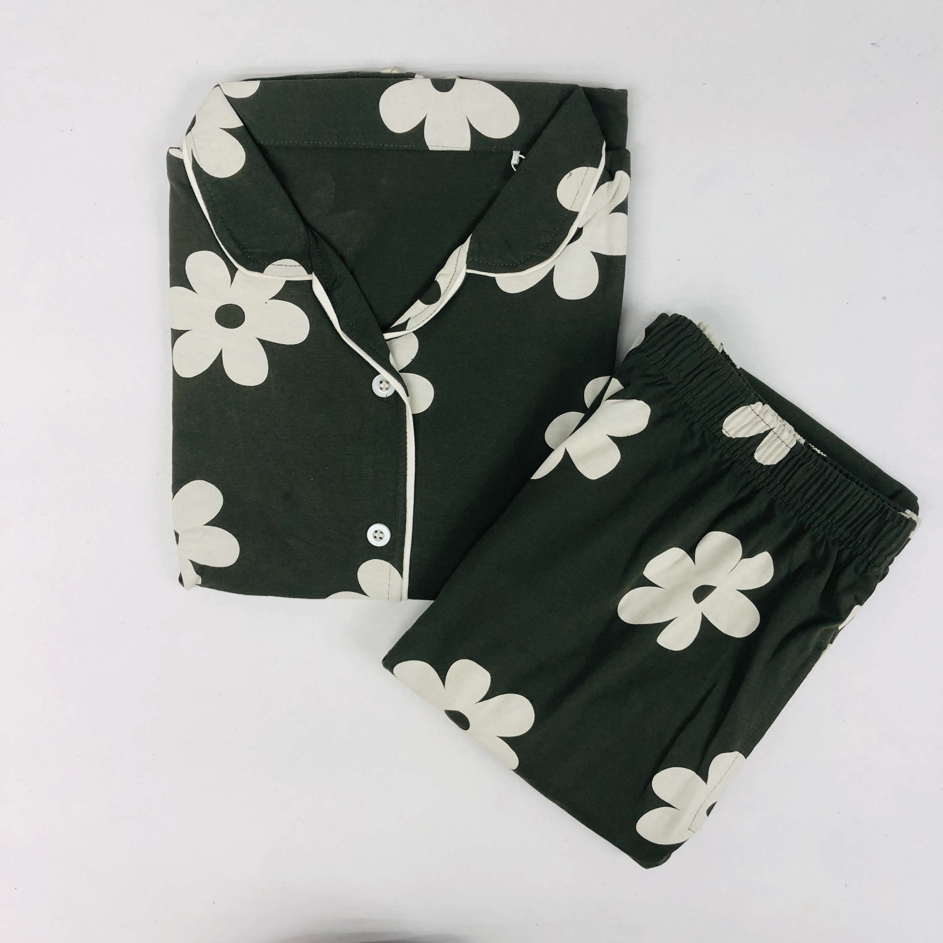 Dots Collar Pant Set with Pocket