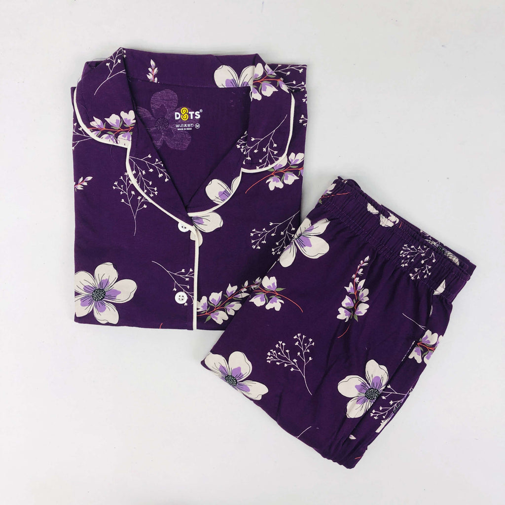 Dots Collar Pant Set with Pocket